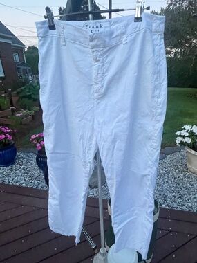 Frank & Eileen White Linen Pants, 12